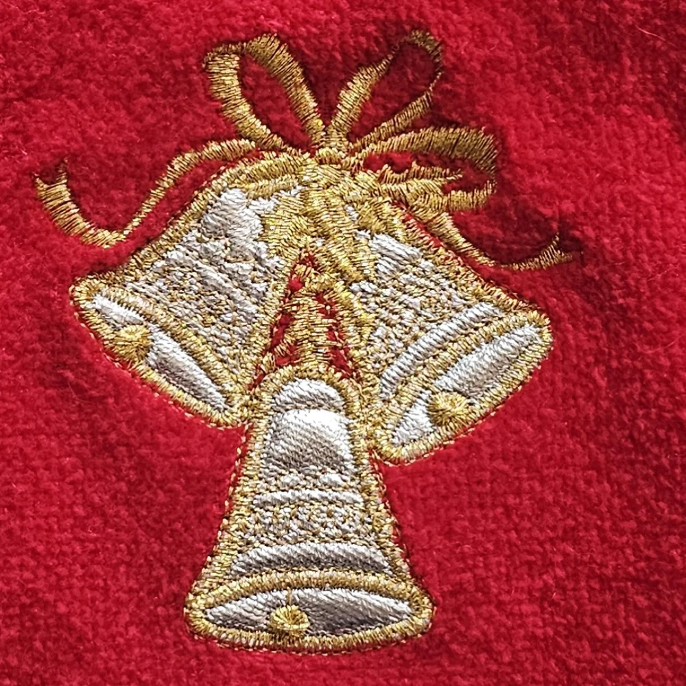 Holiday Christmas Bells Hand Towels 10x15